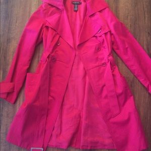 RED trench coat